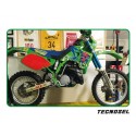 Kit déco complet avec housse de selle TECNOSEL Team KAWASAKI 1993 KX 125 KX 250