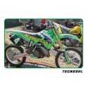 Kit déco complet avec housse de selle TECNOSEL Team réplica KAWASAKI 1998 KX 125 KX 250