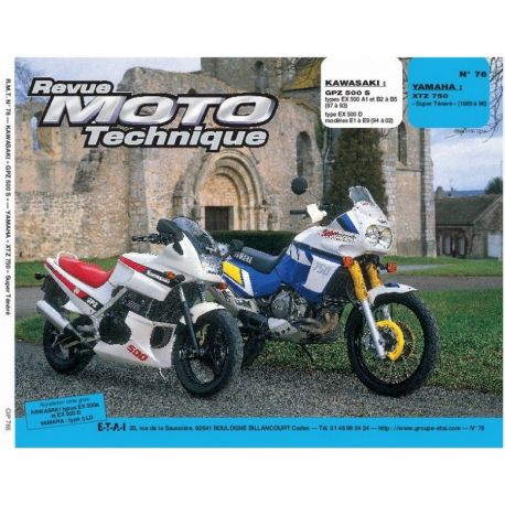 REVUE MOTO TECHNIQUE KAWASAKI GPZ500S 1987-2002 et YAMAHA XTZ750 1989-1996