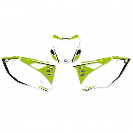 Fonds de plaques BLACKBIRD Graphic blanc Kawasaki KX-F250