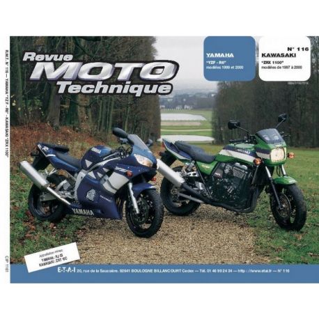 REVUE MOTO TECHNIQUE KAWASAKI ZRX 1100 1997-2000 et YAMAHA R6 1999-2000