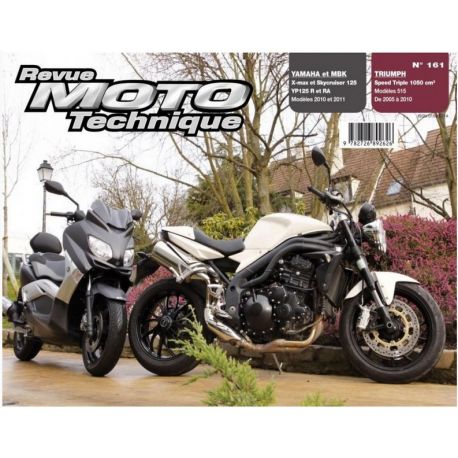 REVUE MOTO TECHNIQUE YAMAHA X-MAX / MBK SKYCRUISER 2010-2011 et TRIUMPH 1050 2005-2010125