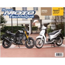 REVUE MOTO TECHNIQUE YAMAHA FZ8 / FAZER 2010-2012 et PEUGEOT 125 TWEET 2010-2012