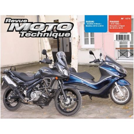 REVUE MOTO TECHNIQUE SUZUKI DL 650 V-STROM 2012-2014 et PIAGGIO X10 2012-2014