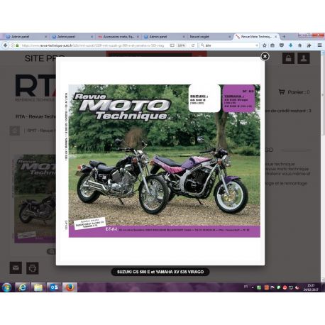 REVUE MOTO TECHNIQUE YAMAHA XV535 1988-1996 et SUZUKI GS500E 1989-2001