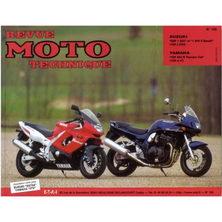REVUE MOTO TECHNIQUE YAMAHA YZF600R 1996-1997 et SUZUKI GSF 1200 BANDIT 1996-2000