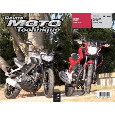 REVUE MOTO TECHNIQUE YAMAHA MT125 2015-2016 et HONDA CBF 125 2015-2016