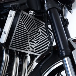 Protection de radiateur gravée R&G RACING inox Kawasaki Z900 RS 2018-2020