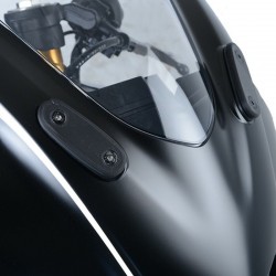 Cache orifice rétroviseur R&G RACING noir Yamaha YZF-R125 YZF-R3