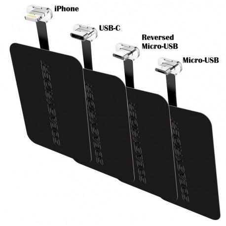 Patch de charge à induction SO EASY RIDER Micro-USB inversé pour support téléphone moto