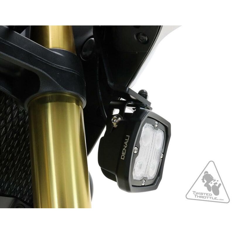 Support éclairage additionnel DENALI pour garde boue moto kit feux  antibrouillard moto DENALI