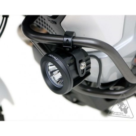 Support éclairage moto universel DENALI  cadre et crash bars 21-29mm