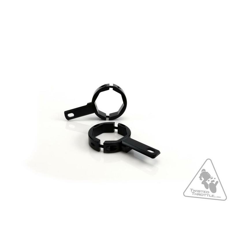 Support éclairage moto universel DENALI tubes de fourche inversé Ø50-60mm  kit feux antibrouillard moto DENALI