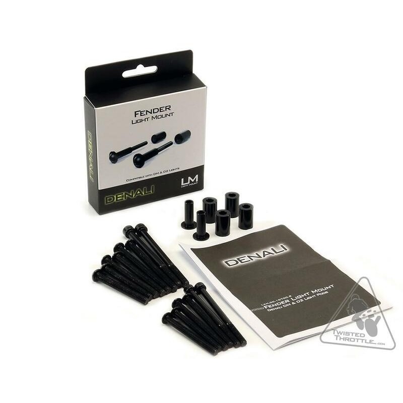 Support éclairage additionnel DENALI pour garde boue moto kit feux  antibrouillard moto DENALI