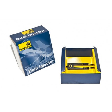 Le double injecteur SCOTTOILER Permet de diffuser l'huile sur les deux cotés de la couronne.