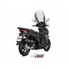 Silencieux MIVV Mover inox noir/casquette ABS noir Honda SH 300 3