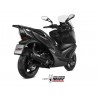 Silencieux MIVV Mover inox noir/casquette ABS noir Kymco Xciting 400I S 3