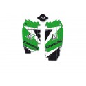 Kit déco de cache radiateur BLACKBIRD Dream Graphic 3 vert Kawasaki KX250F