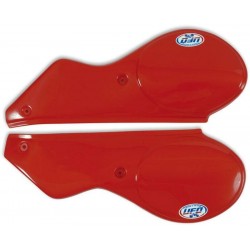 Plaques latérales UFO universelle vintage rouge Maico