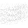 Kit numéros de course enduro BLACKBIRD 0 à 9 130x70mm le lot de 30 X 3 unités 0