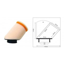 Filtre à air cylindrique TWIN AIR 45° 28mm pour PITBIKE
