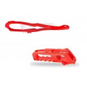 Kit guide chaîne et patin de bras oscillant moto POLISPORT HONDA CRF 250 R CRF 450 R