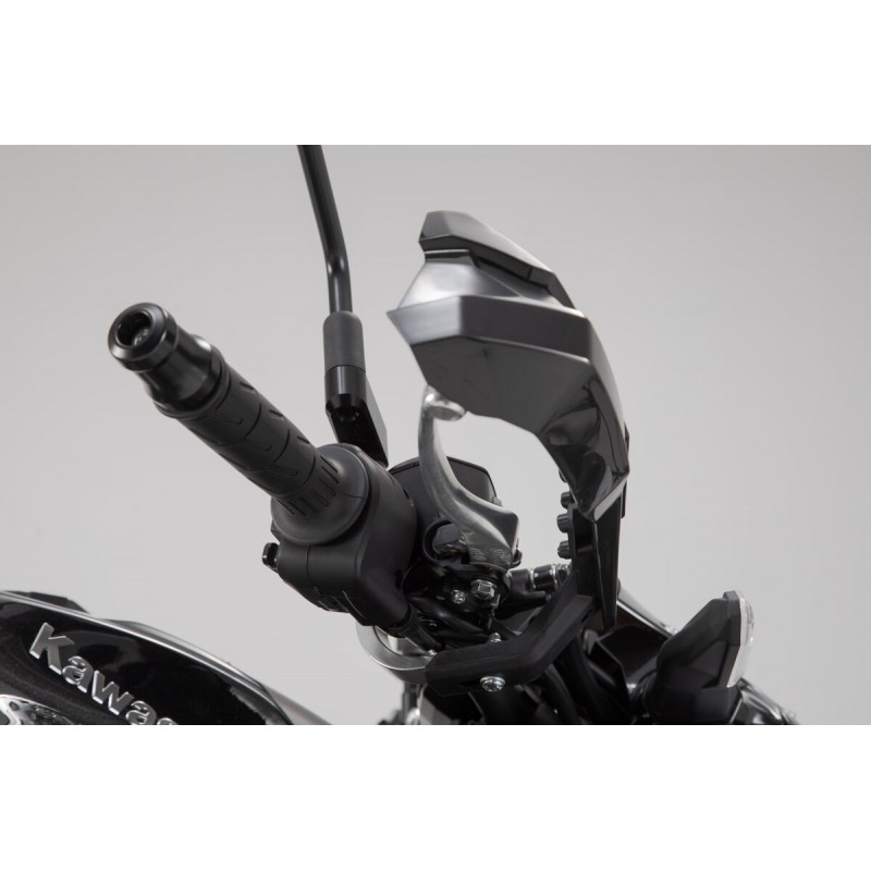 TURHAN Protège-Mains Protege Main Moto Protège-Mains De Guidon De Moto avec  Clignotants LED pour Guidon en Acier De 7/8 22 Mm Scooter VTT Accessoire  De Moto Tout-Terrain (Couleur : Le Noir) 