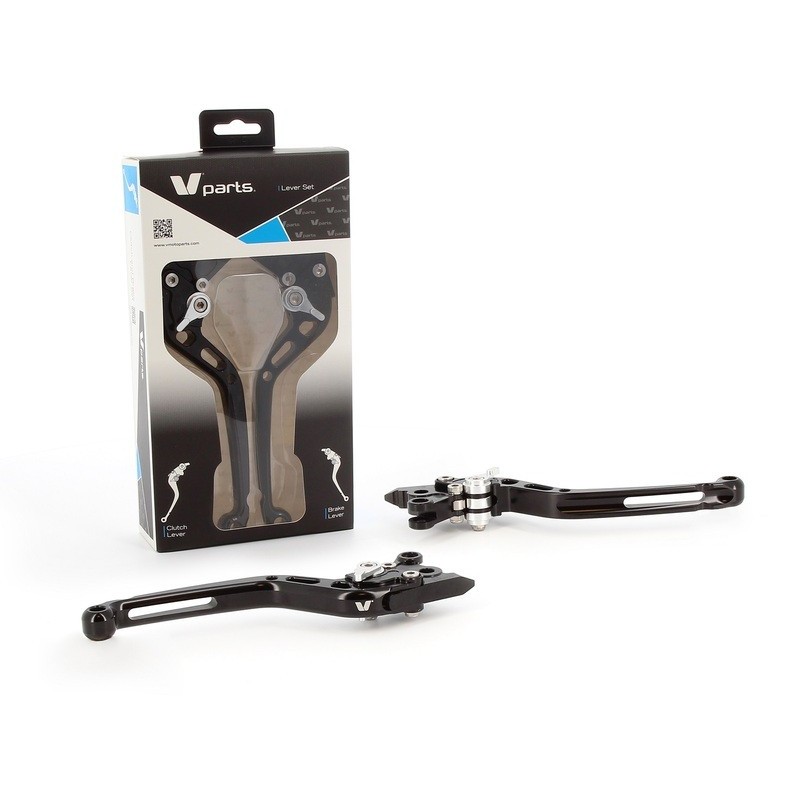 Paire De Leviers De Frein Moto En Alliage D'aluminium - Gauche ~16 Cm (6,4"), Droit ~19 Cm (7,2") - Compatible Avec Certains Modèles (GY6, CG125...) - Couleurs Au Choix