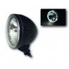 Feux avant moto 146mm H4 avec contour à leds fixation bas 0