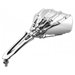 Rétroviseur moto custom universel Skeleton chromé