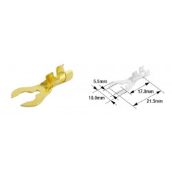 Cosses à fourche mâle TOURMAX Ø5.5mm type B22 (par 100)