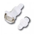 Raccord rapide MOTION PRO Ø6mm simple blocage blanc