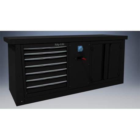 Meuble 2m BIKE LIFT 7 tiroirs/airelectricité/poubelle