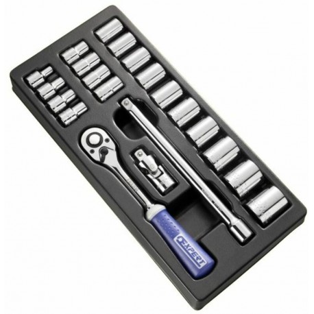 Module d'outils EXPERT douilles et cliquet 1/2''  plateau plastique