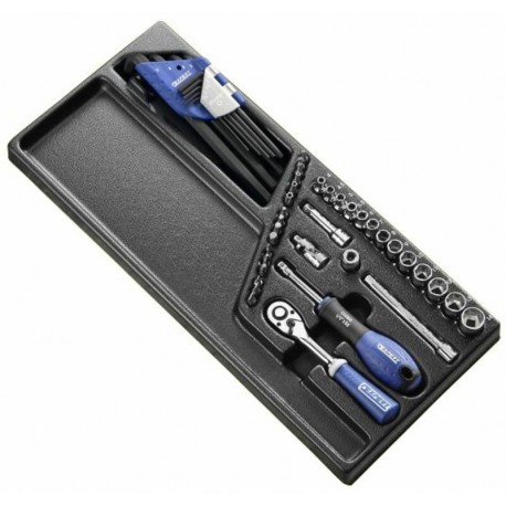 Module d'outils EXPERT douilles et cliquets 1/4''  plateau plastique