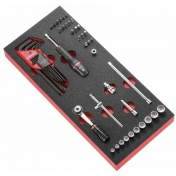 Module d'outils FACOM douilles/cliquet 1/4''  plateau mousse
