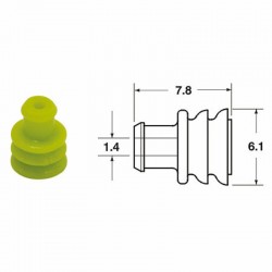 Joints silicone générique BIHR Ø14mm jaune