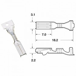 Cosse femelle série 090 FRKW BIHR Ø05mm²/085mm²
