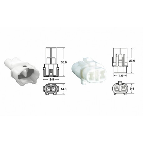 Jeu de connectiques 2 voies série 090 SMTO BIHR type origine Ø085mm²/125mm²  5 jeux complets