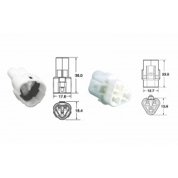 Jeu de connectiques 3 voies série 090 SMTO BIHR type origine Ø085mm²/125mm²  5 jeux complets