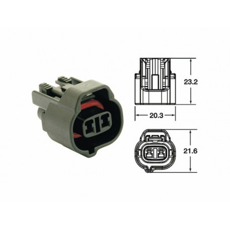 Connectique femelle série 090 SMTO BIHR type origine 2 voies noir  5 pcs