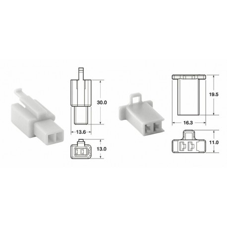 Jeu de connectiques 2 voies 110 ML BIHR type origine Ø05mm²/085mm²  5 jeux complets
