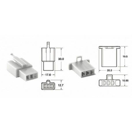 Jeu de connectiques 3 voies 110 ML BIHR type origine Ø05mm²/085mm²  5 jeux complets