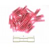 Bout à bout à sertir thermorétractable BIHR Ø05/15mm²  50pcs transparent rouge 0