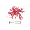 Bout à bout mâle rond à sertir thermorétractable BIHR Ø05mm²/15mm²  50pcs transparent rouge 0