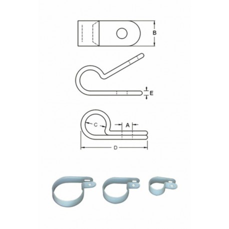 Serrecâble BIHR plastique Ø8mm 10 pièces