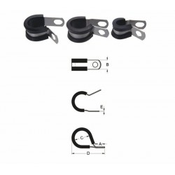Serrecâble BIHR inox caoutchouc épais Ø143mm 10 pièces