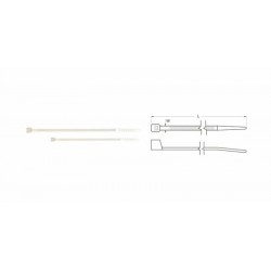 Colliers nylon BIHR 25x100mm blanc 100 pièces