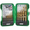 Boîte de 15 forets DRAPER HSS titane 1 à 10mm 1