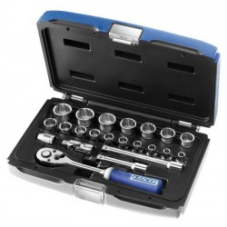 Coffret douilles & cliquet EXPERT 3/8''
